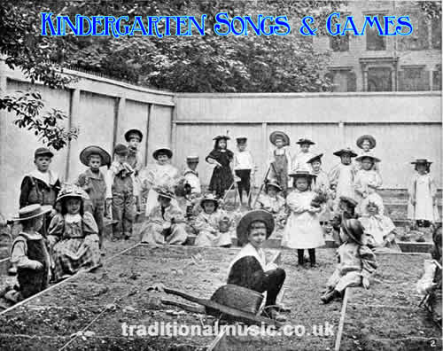 Merry Songs & Games For The Kindergarten 90 Pieces with lyrics & sheet music